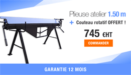 Plieuse tôle chantier manuelle 1,50m
